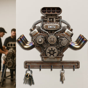 Drag Racing Engine Key Hanger - Personalized Gift For Biker 02NALU270625-Homacus