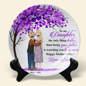 Personalized Gifts For Daughters Round Plate Happy Mother's Day 04KAQN120325HG-Homacus