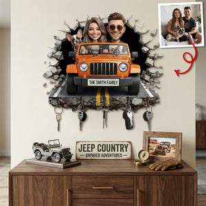 Driving Roadway Acrylic Key Hanger - Custom Photo Gifts For Family Key Hanger 03TYTN300326-Homacus