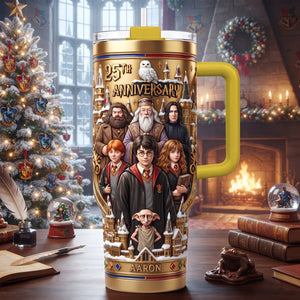 25th Anniversary Fantasy School 40oz Tumbler With Handle - Personalized Gifts For Christmas Tumbler 02TYTN290926