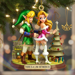 Couple Ornament - Personalized Gifts For Couple Christmas Ornament 05TGMG160925-Homacus