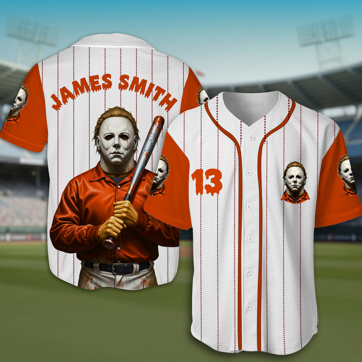Horror Slashers Baseball Jersey Shirt - Personalized Gifts For Horror Lovers 06PGLU080925-Homacus