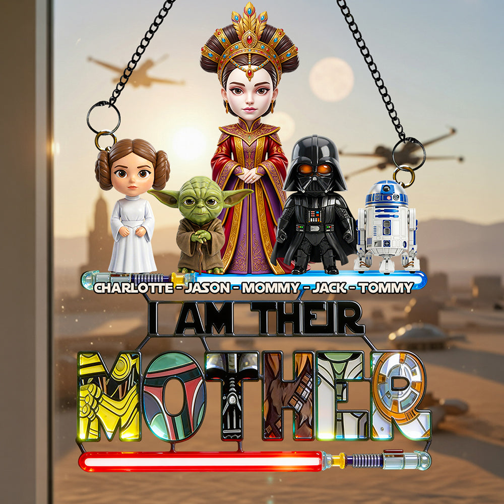Universe Mom And Kids Layer Suncatcher - Personalized Gifts For Mother's Day Suncatcher Ornament 01NADT030426-Homacus