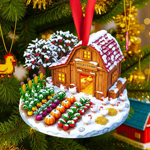 Farmhouse Christmas Ornament Personalized Gifts For Farmers 04NADT110825-Homacus