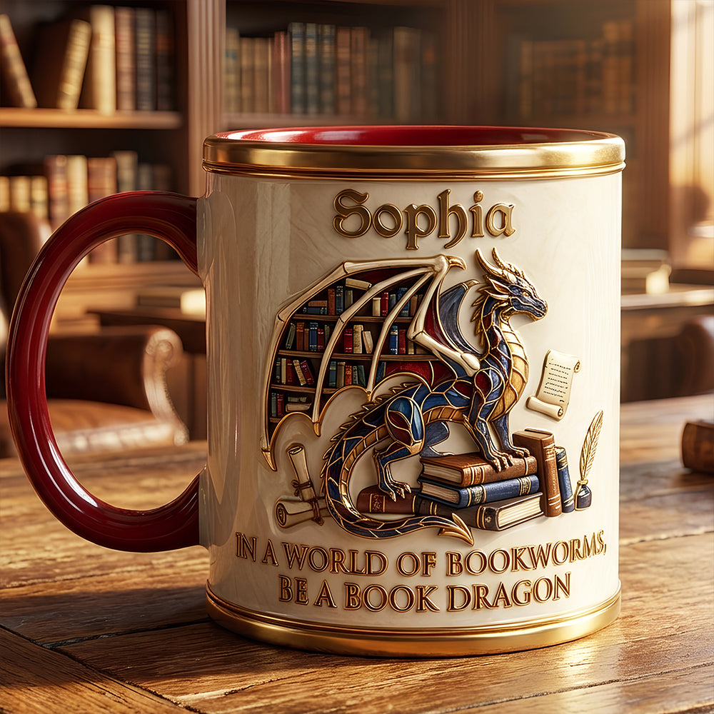 Dragon Book Coffee Mug Personalized Gifts For Book Lovers 03kidt070126-Homacus