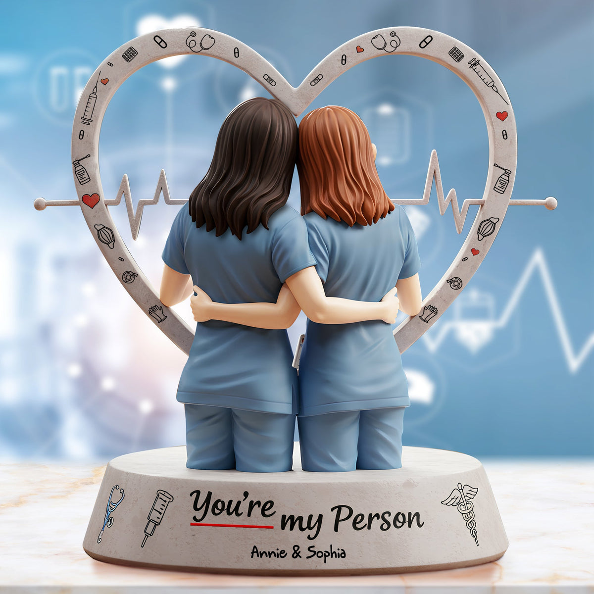 Festive Nurse Friends Acrylic Plaque – Custom Christmas Gifts For Besties 03qhlu200525-Homacus