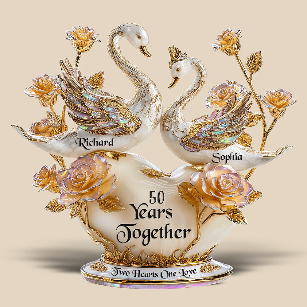 Swan Couple Plaque - Personalized Gifts For Couple 04tgqn300525-Homacus