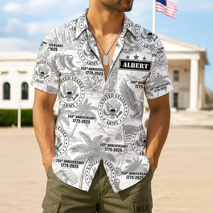 Military Hawaiian Shirt – Personalized 250th Anniversary Gift for Soldiers 04huqn110725-Homacus