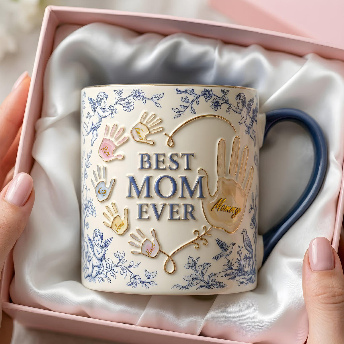 Best Mom Ever - Toile De Jouy Accent Mug - Personalized Gifts For Mothers 02palu080426-Homacus
