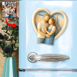 Couple Travel Fridge Magnet Custom Photo Gifts For Couple 09NAQN181125-Homacus