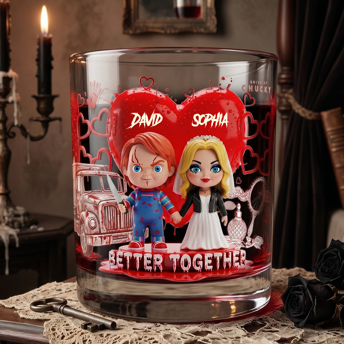 Better Together Whiskey Glass - Personalized Gifts For Couple 04OHLU060626-Homacus