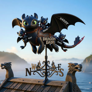 Guardian Of The Mystic Skies Metal Weather Vane - Personalized Gifts For Dads 02naqn160526-Homacus