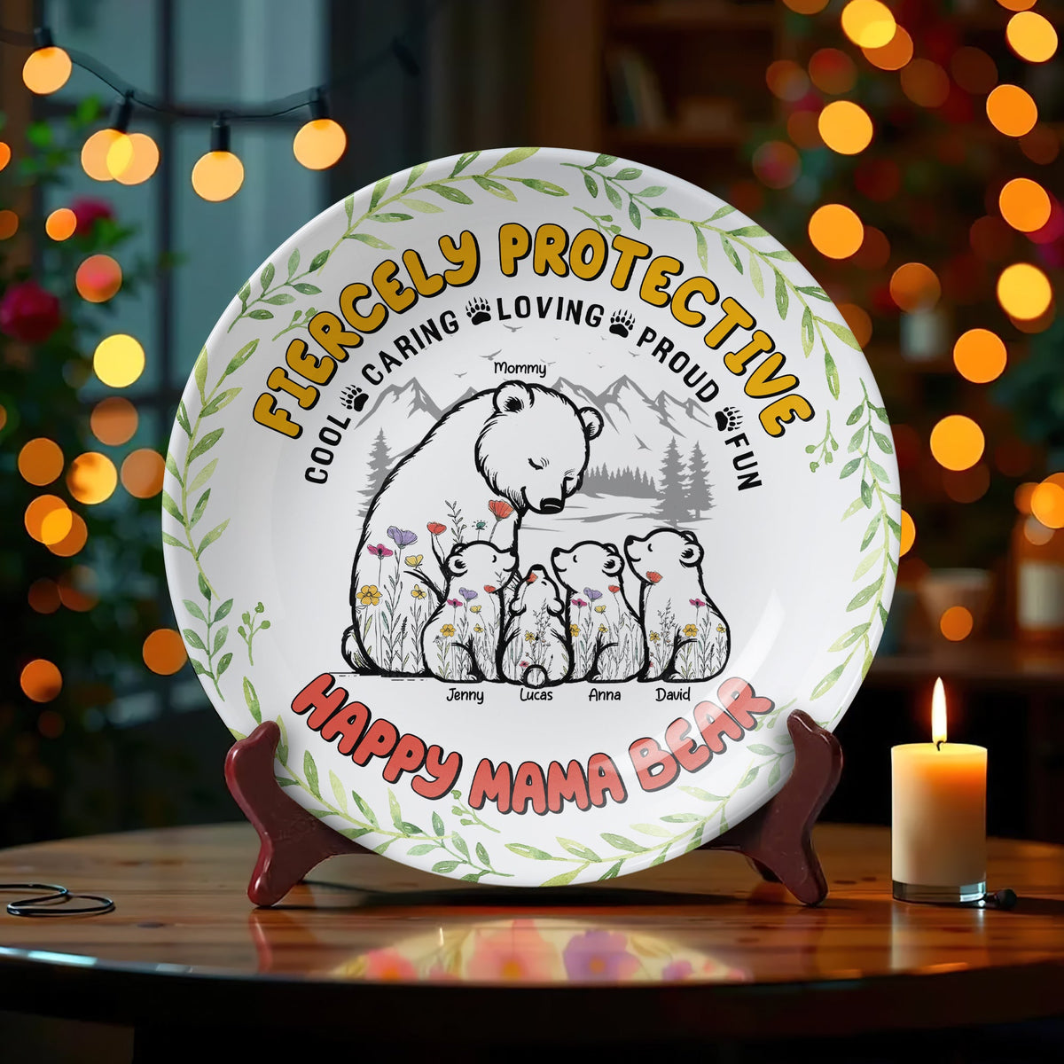 Personalized Gifts For Mom Ceramic Round Plate 01xqtn260325-Homacus