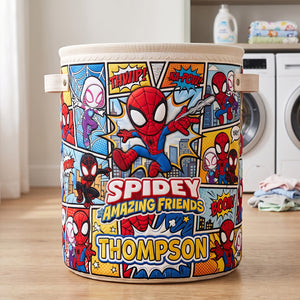 Comic Hero Quilted Laundry Basket - Personalize Gifts 02patn010726-Homacus
