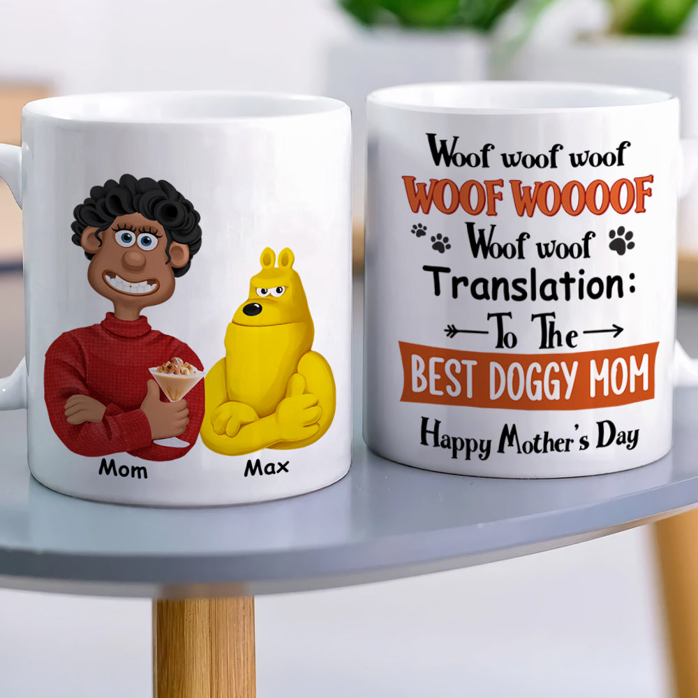 Personalized Gifts For Dog Mom Coffee Mug 01ohtn07025pa Best Doggy Mom-Homacus