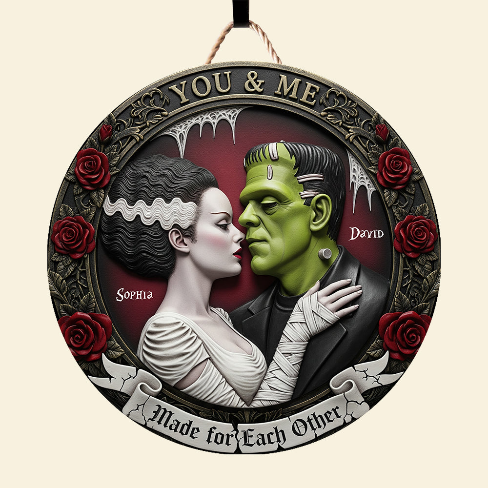 Horror Couple Wood Sign Personalized Gifts For Couple 03NAQN050625-Homacus