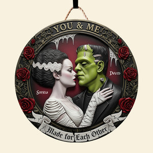 Horror Couple Wood Sign Personalized Gifts For Couple 03NAQN050625-Homacus