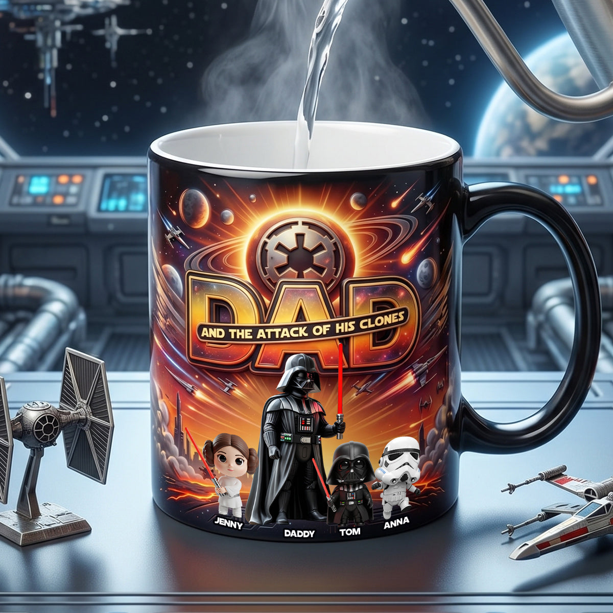 Dad's Mischievous Mini Versions Magic Mug - Personalized Gifts For Dads 05qhtn210526-Homacus