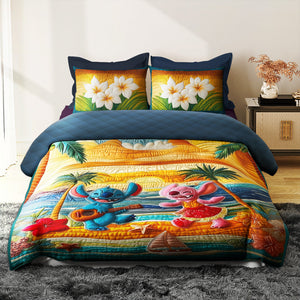 Tropical Beach - Personalized Gifts For Couple Quilt Bedding Set 03tgtn300625-Homacus
