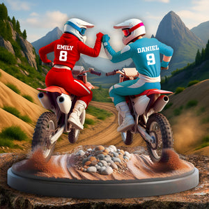 Dirt Bike Couple Acrylic Plaque - Personalized Gifts For Couple 01OHLU120625-Homacus