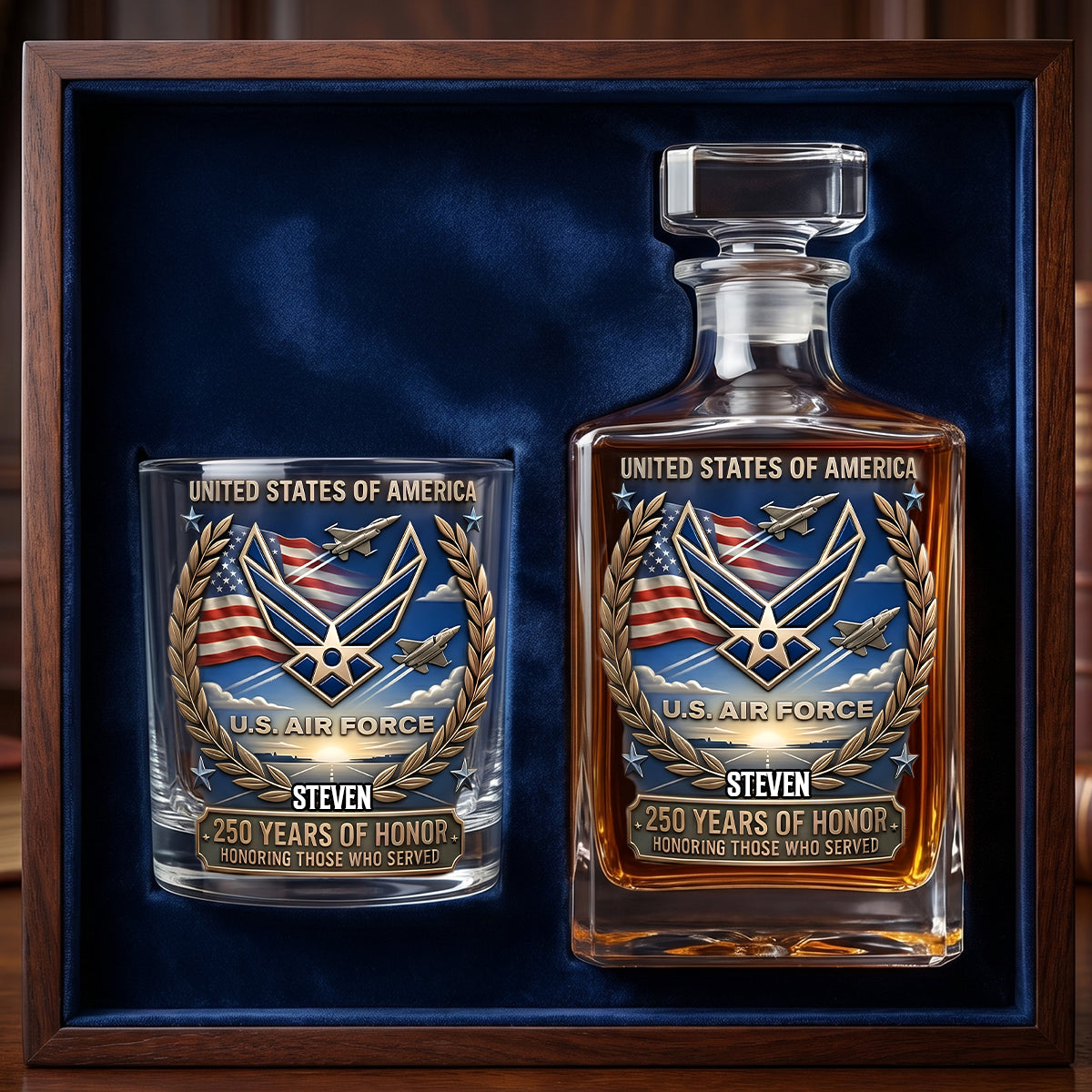 250 Years Of Honor Decanter Set - Personalized Gifts For Veterans 04tydh260626-Homacus