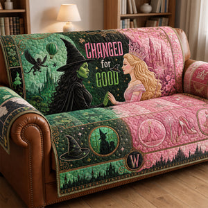 Enchanted Best Friends Quilted Sofa Cover Personalized Home Decor Gift 04HUQN290726