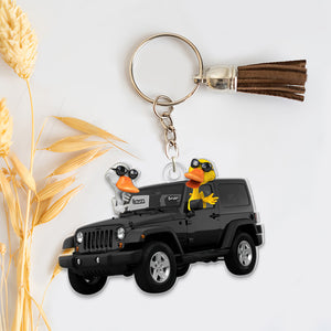 Personalized Gifts For Off-road Lovers Keychain, Happy Ducks 03qhqn281224-Homacus