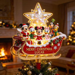Merry Christmas Tree Topper - Personalized Christmas Gifts For Family 02pgdt210826