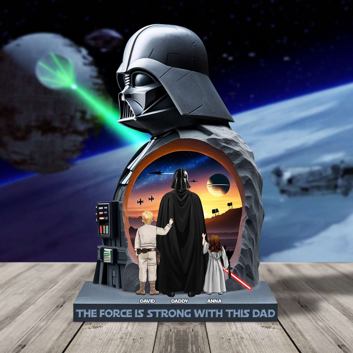 Best Galaxy Dad Model Acrylic Plaque Personalized Gifts For Dad 02QHTN280425-Homacus