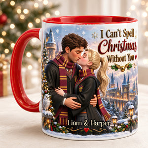 Enchanted Christmas Couple Accent Mug - Personalized Gifts For Couples 02HUDT051026-Homacus