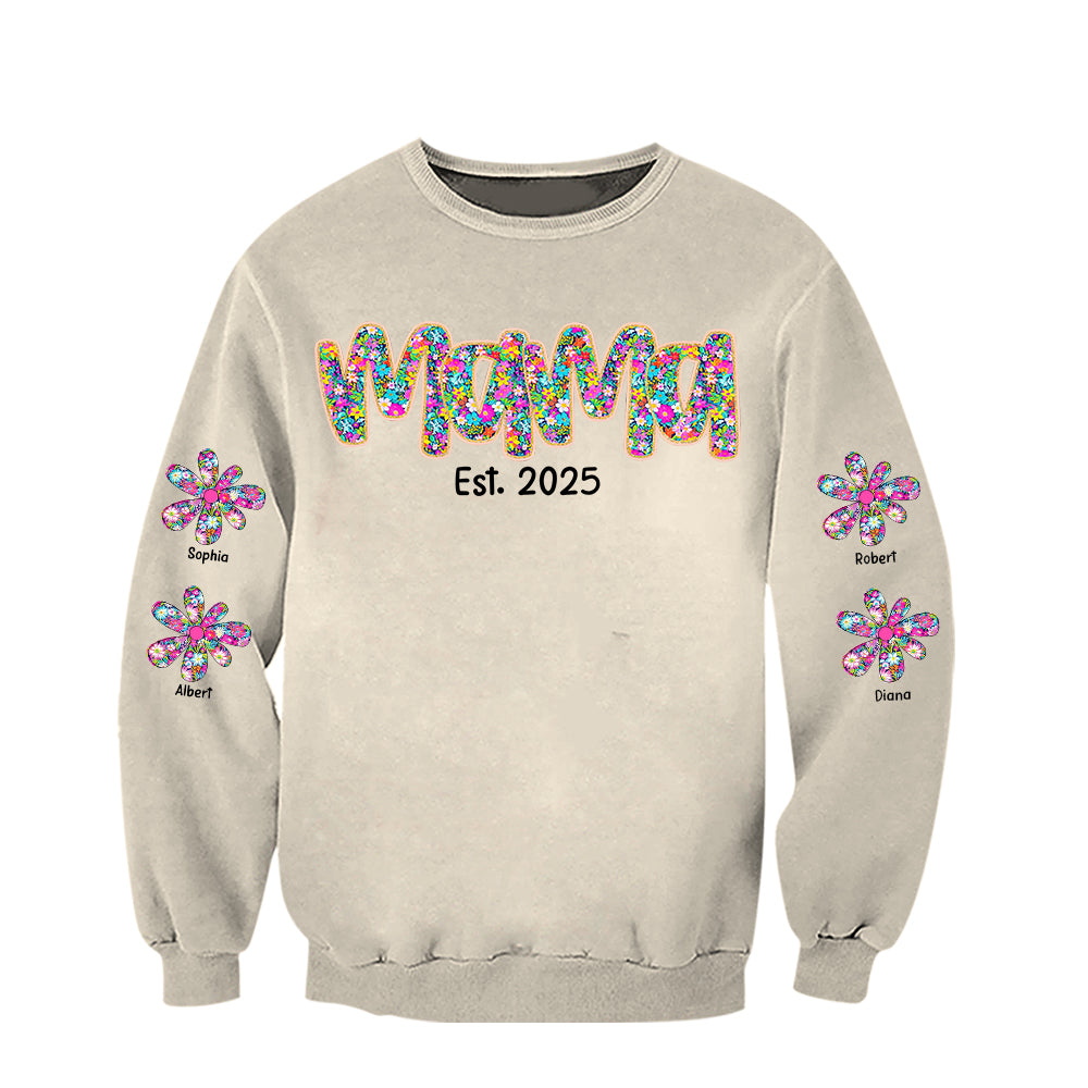 Personalized Gifts For Mom Shirt Mama Flower 06XQQN100325-Homacus