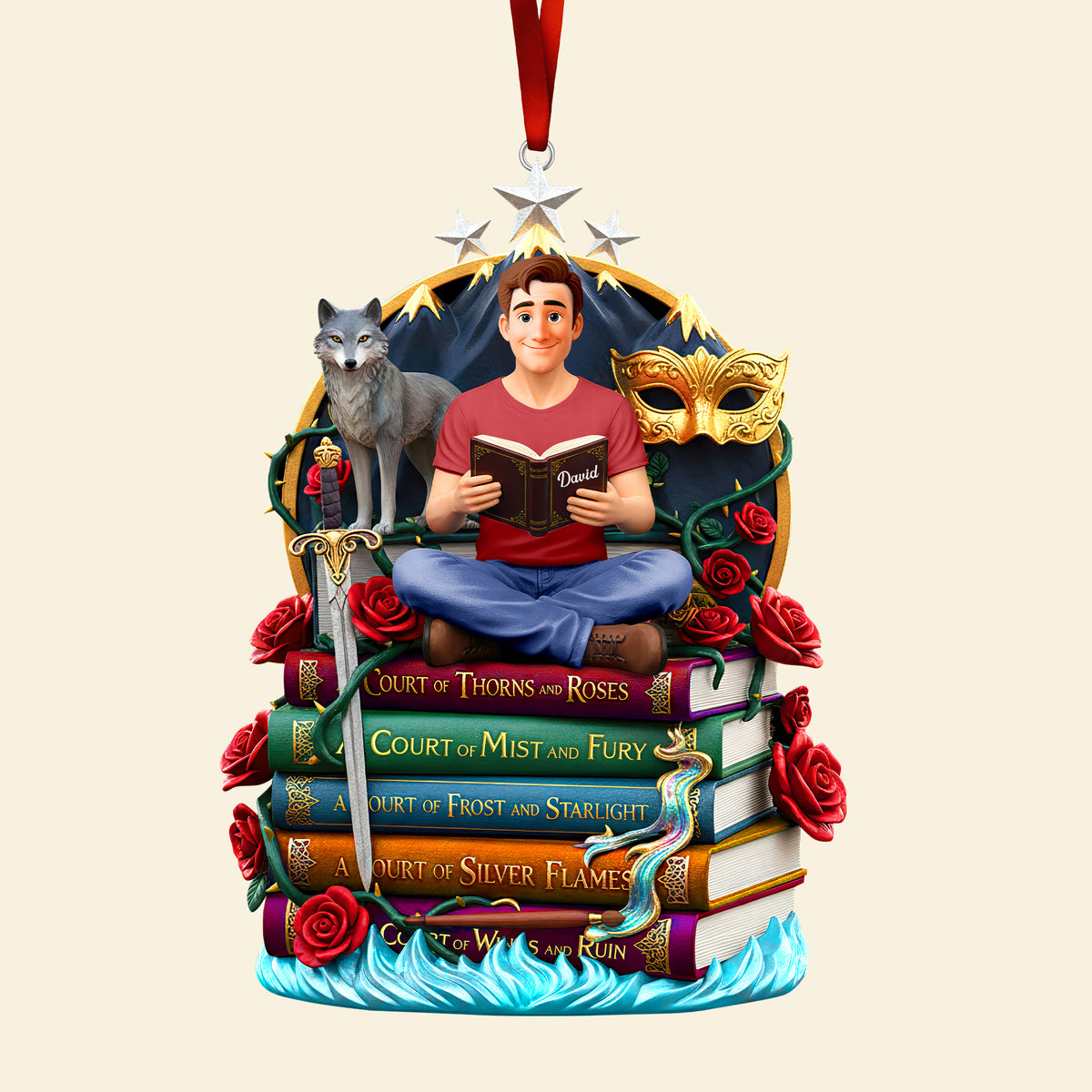Fantasy Reading Christmas Ornament - Personalized Gifts For Book Lovers 02huqn181025-Homacus