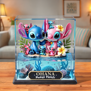 Blue Aliens Family Acrylic Plaque - Personalized Gift For Family 01TGPU190525-Homacus