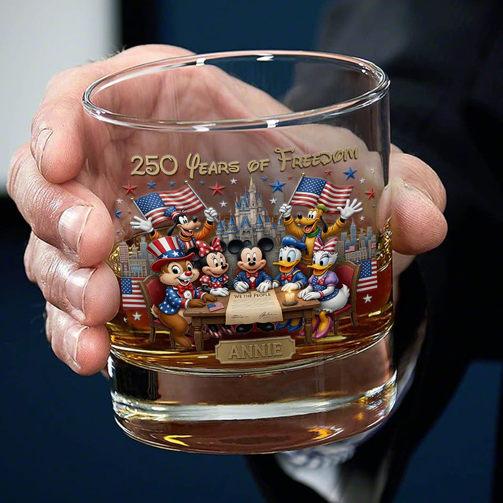 250th Anniversary Round Glass - Personalized Gifts For Patriotics Glass 03TYTA080626-Homacus