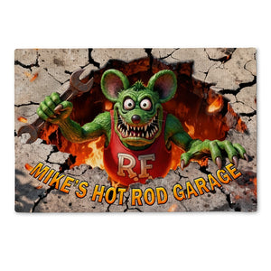 Hot Rod Garage Doormat - Personalized Gifts For Hot Rod Lovers 02tgqn090126-Homacus