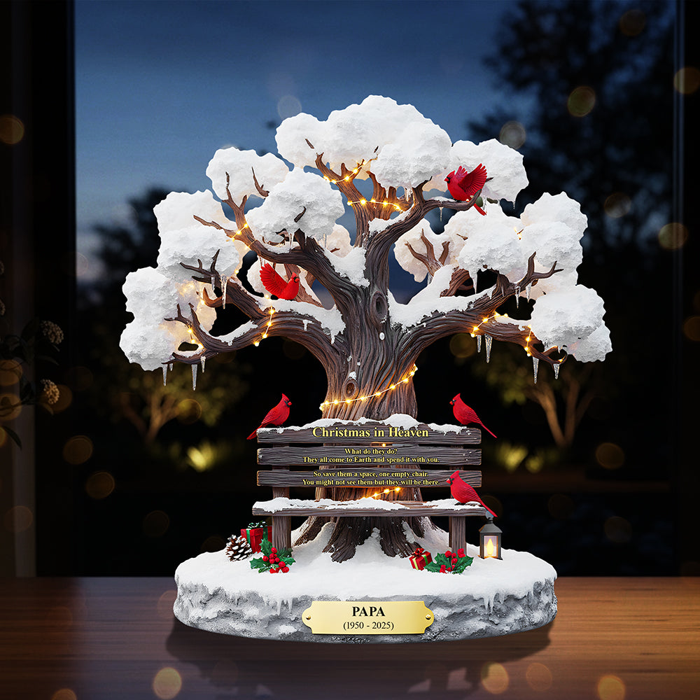 Personalized Christmas Memorial Heaven Gifts For Family Cardinal Acrylic Plaque 04tota230925-Homacus