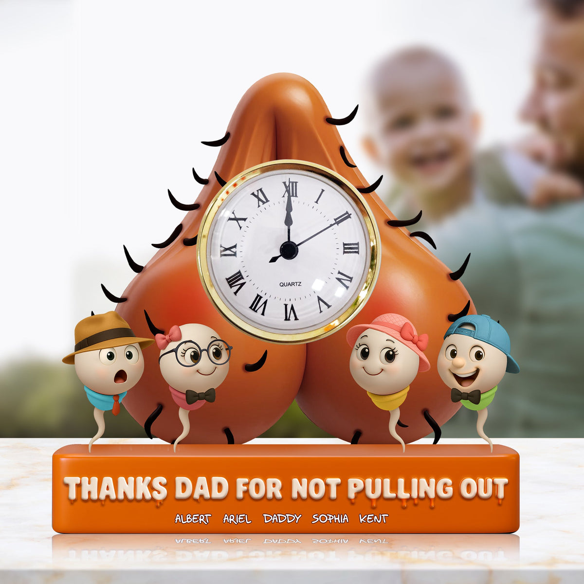 Funny Dad Desk Clock Plaque - Personalized Gifts For Dad 02ohlu300525-Homacus