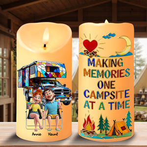 Camping Couple On Wheels LED Candle - Personalized Gifts For Couple 08TGLU220725-Homacus