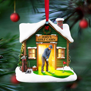 Golf Cabin Christmas Ornament - Personalized Gift For Golfers 05OHLU140825-Homacus