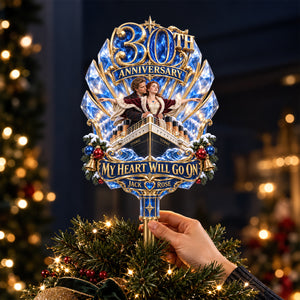 Timeless Love 30th Anniversary Tree Topper - Personalized Christmas Gift For Couples 03HADT100926-Homacus