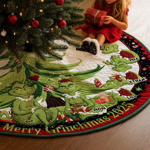 Funny Family Christmas Personalized Quilted Tree Skirt 03TGDT250925-Homacus
