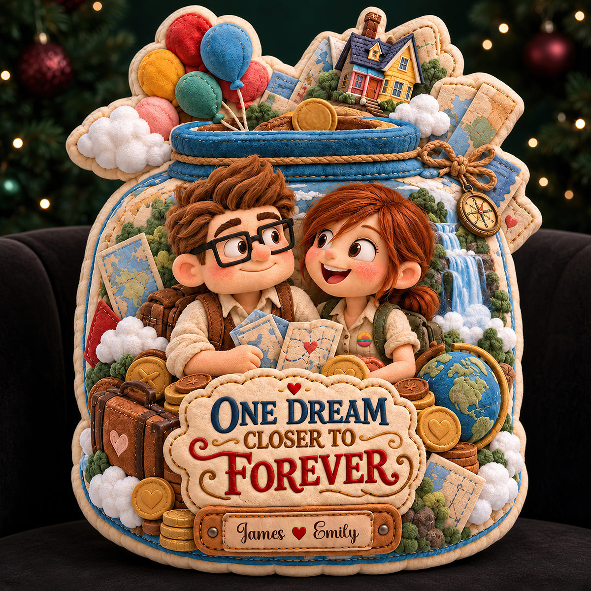 Dream Journey Couple Pillow - Personalized Gifts For Couple 05HADT280926