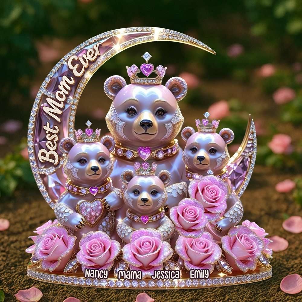 Bear Mom Acrylic Plaque Personalized Gifts For Mom 01TGDT240425-Homacus