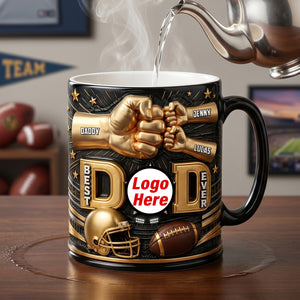 New - Best American Football Dad Magic Coffee Mug - Personalized Gifts For Dad 02natn190526-Homacus