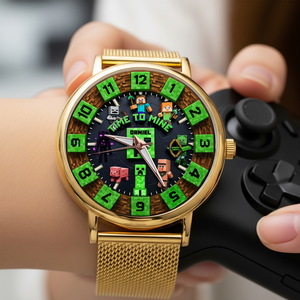 Fun Sandbox Game Mesh Straps Watch - Personalized Christmas Gifts For Game Lovers 05QHLU280725-Homacus