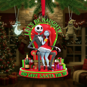 Let’s Be Naughty Couple Ornament - Personalized Christmas Gifts For Couple 03OHLU090925-Homacus