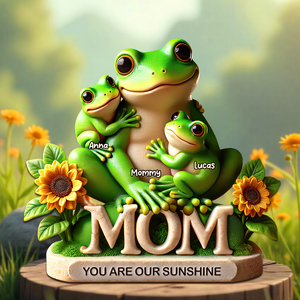Frog Mom Plaque - Personalized Gift For Mom 03HUPU190425-Homacus
