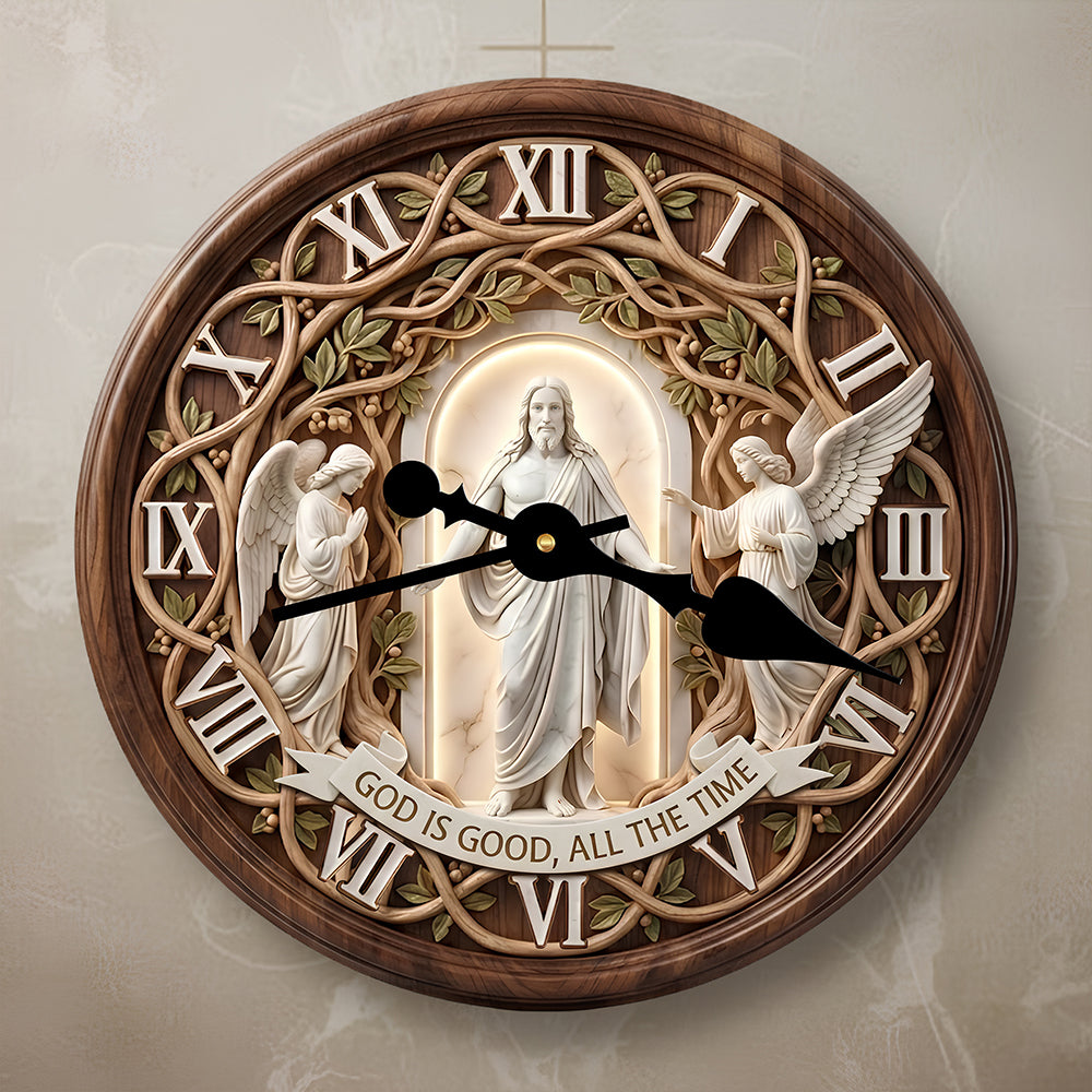 Faith-Inspired Wall Clock Personalized Gifts For Christian 04TODT231225-Homacus