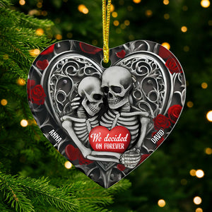Personalized Christmas Gift For Couple Ornament Skeleton Couple 02OHTN041124-Homacus