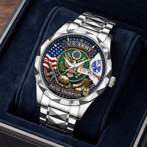 Military Rank Men's Stainless Steel Watch - Personalized Gifts 02huta240726
